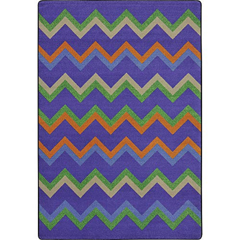 Joy Carpets Kid Essentials Sonic Teen Area Rugs, 64-Inch by 92-Inch by 0.36-Inch, Violet