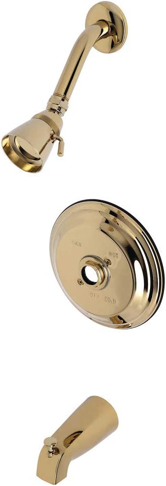 Kingston Brass KB3632TLH Tub and Shower Faucet Trim Only Without Handle, Polished Brass