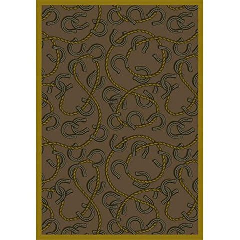 Joy Carpets Kaleidoscope Rodeo Whimsical Area Rugs, 64-Inch by 92-Inch by 0.36-Inch, Dark Dust