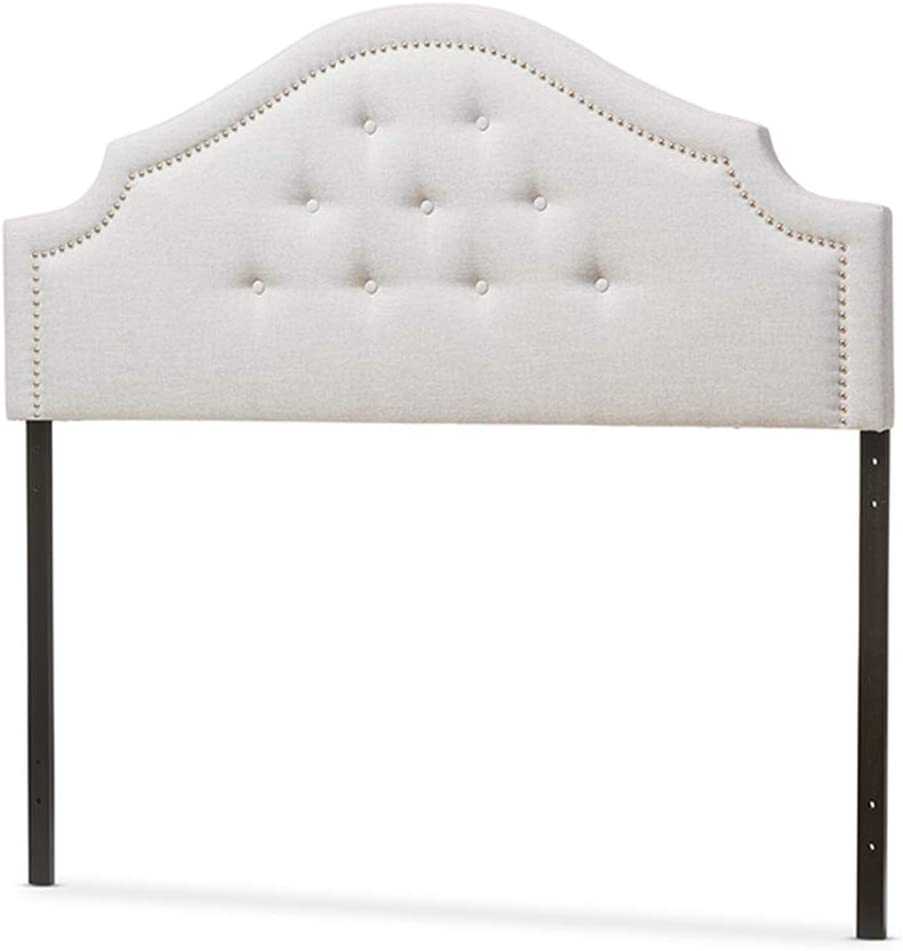 Baxton Studio Cora Modern And Contemporary Fabric Upholstered Headboard Beige/King Size/Contemporary