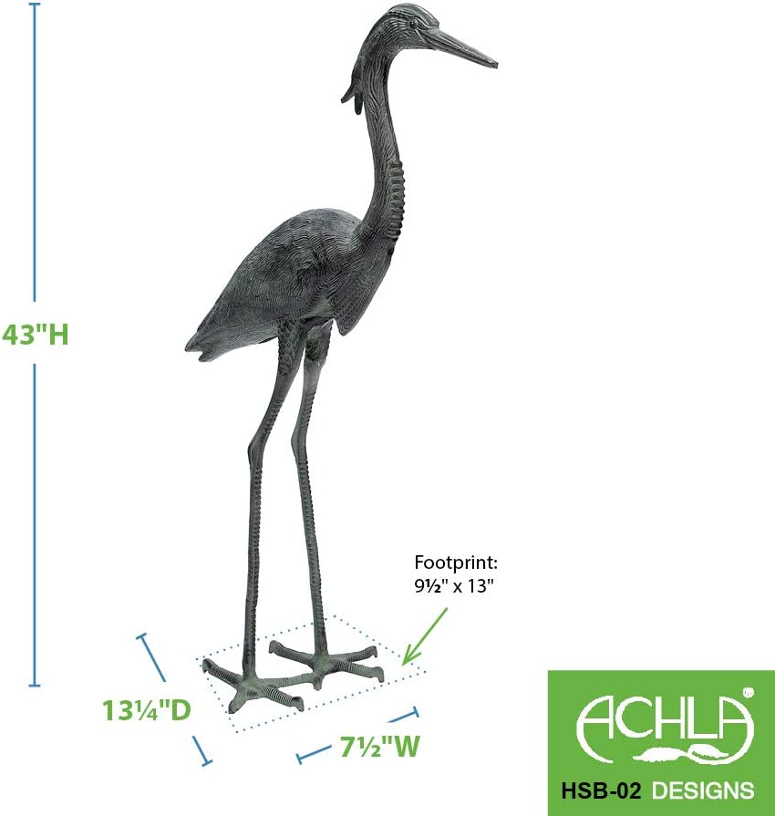 Achla Designs Great Blue Heron Garden Statue