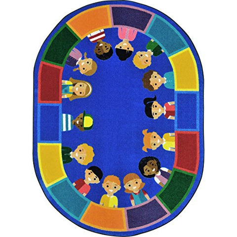 Joy Carpets All of All of Us Together Childrens Rugs, H, Multicolor