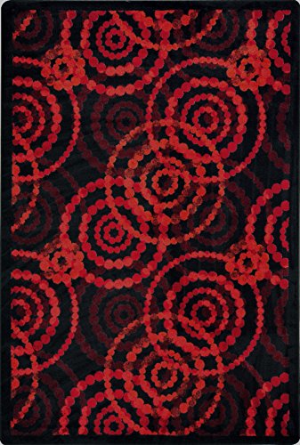 Joy Carpets Kid Essentials Dottie Teen Area Rugs, 64-Inch by 92-Inch by 0.36-Inch, Ruby