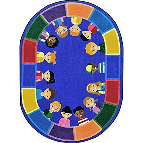 Joy Carpets All of All of Us Together Childrens Rugs, H, Multicolor