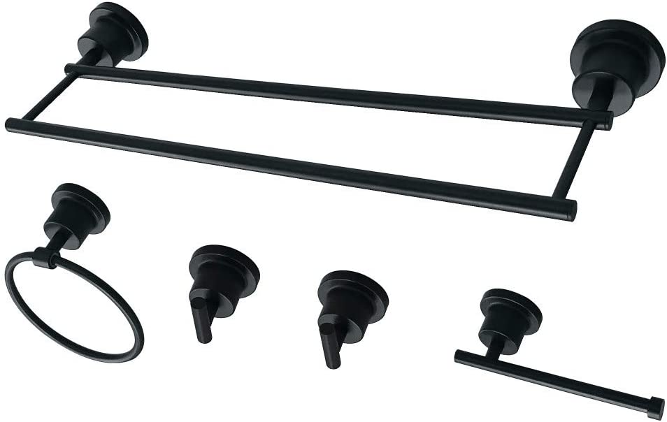 Kingston Brass BAH821318478MB Concord Bathroom Hardware Set, Matte Black