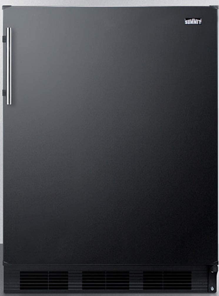 Summit Appliance CT663BKADA ADA Compliant Freestanding Refrigerator-Freezer for Residential Use, Cycle Defrost with Deluxe Interior and Black Finish, Adjustable glass Shelves, Dual Evaporator
