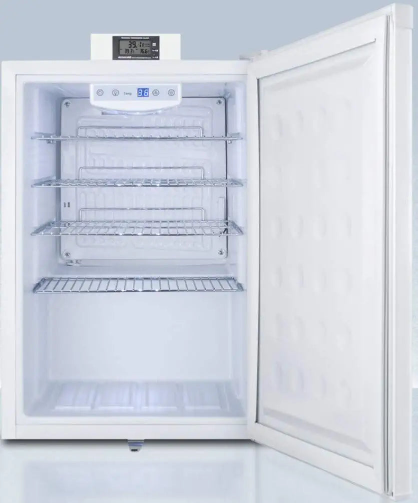 Summit Appliance FF31L7NZ Compact Commercially Approved Nutrition Center Series All-refrigerator in White Exterior with Front Lock, Digital Temperature Display and Digital Thermostat