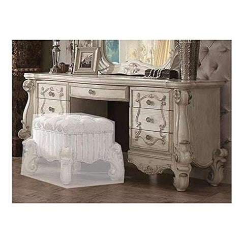 ACME Versailles Bone White Vanity Stool