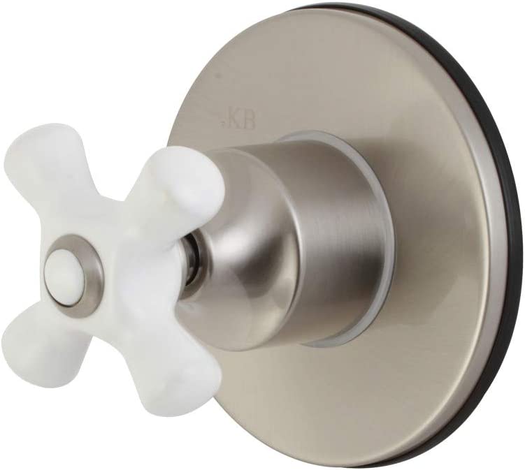 Kingston Brass KS3038PX Three-Way Diverter Valve with Trim Kit, Brushed Nickel