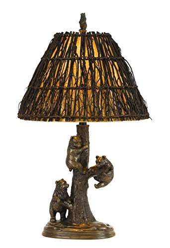 150W Bear Resin Table Lamp - Cast Bronze