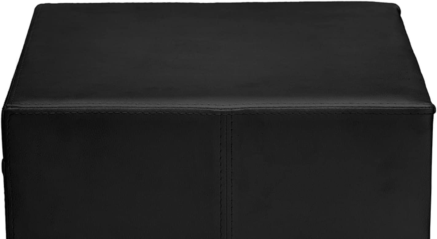Baxton Studio Dorian Faux Leather Upholstered Modern Nightstand, Black