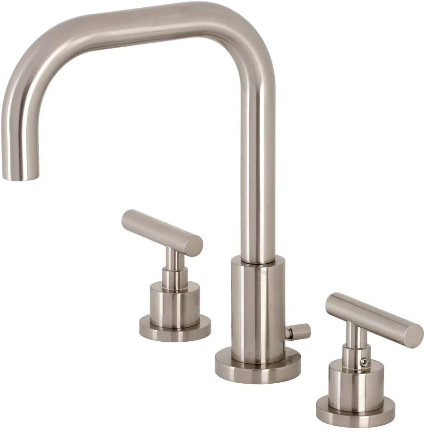 Kingston Brass FSC8938CML Manhattan Widespread Bathroom Faucet, Brushed Nickel