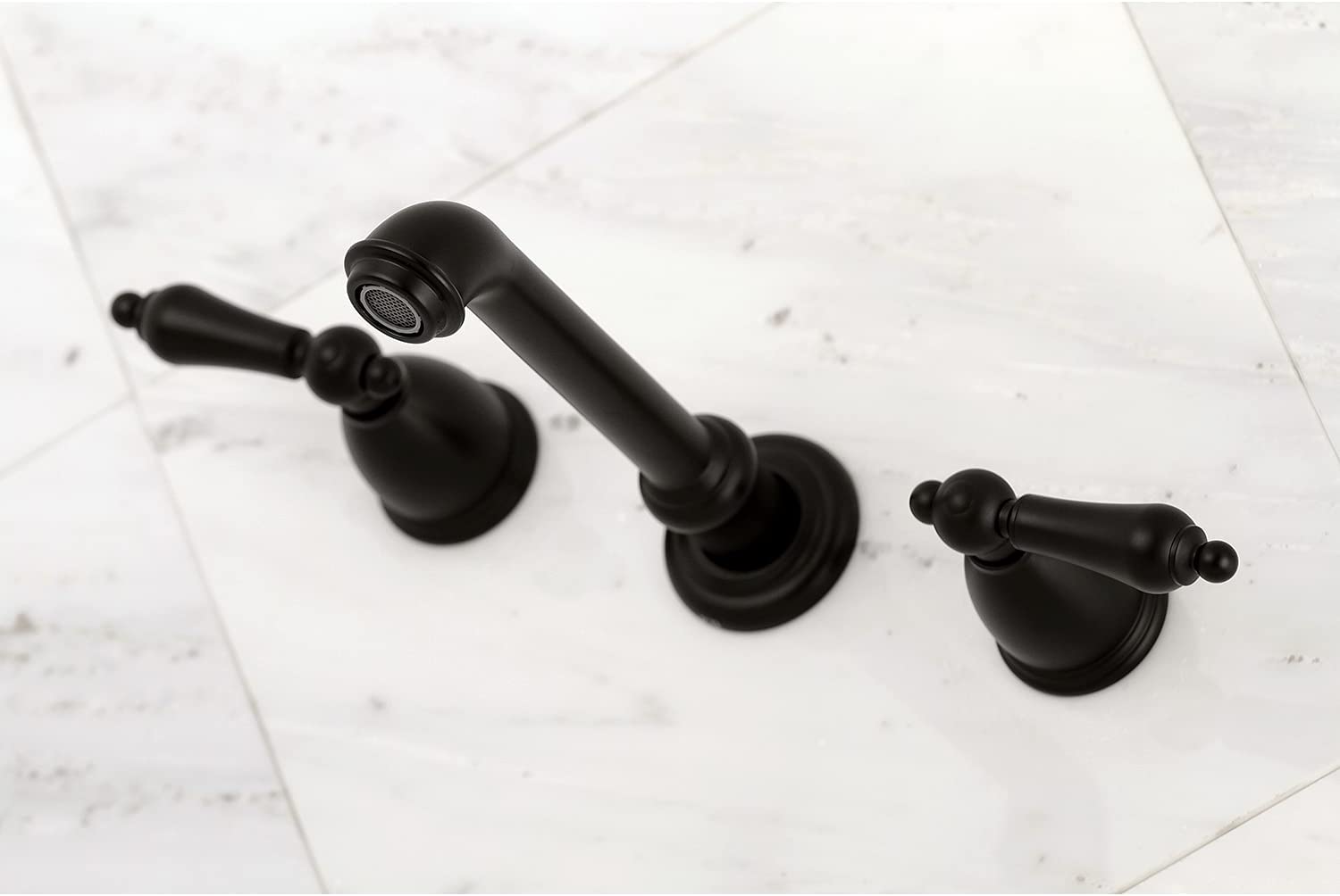 Kingston Brass KS7120AL English Country Bathroom Faucet, Matte Black