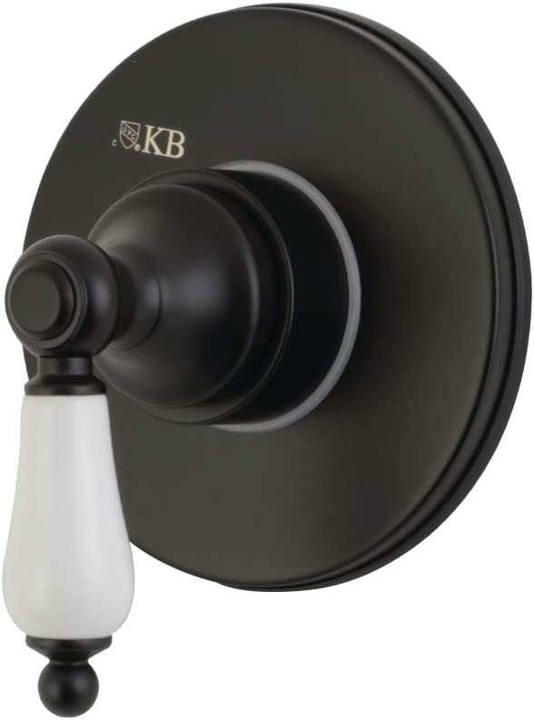 Kingston Brass KS3030PL Three-Way Diverter Valve with Trim Kit, Matte Black