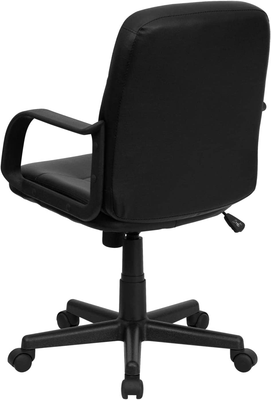 Flash Furniture Mid-Back Black Glove Vinyl Executive Swivel Office Chair with Arms