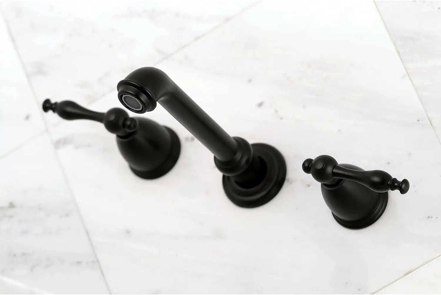 Kingston Brass KS7120NL Naples Bathroom Faucet, Matte Black