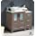 Fresca Torino 36&#34; Gray Oak Modern Bathroom Cabinets w/Top &amp; Vessel Sink
