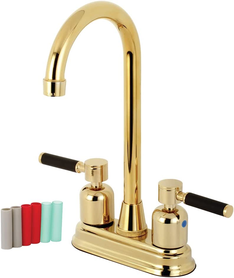 Kingston Brass KB8492DKL Kaiser Bar Faucet, Polished Brass