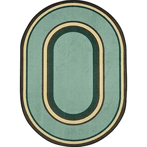 Joy Carpets Kid Essentials Ripples Misc Sold Color Area Rugs, 92-Inch by 129-Inch by 0.36-Inch, Woodland