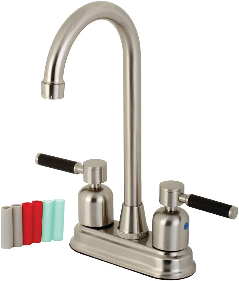 Kingston Brass KB8498DKL Kaiser Bar Faucet, Brushed Nickel