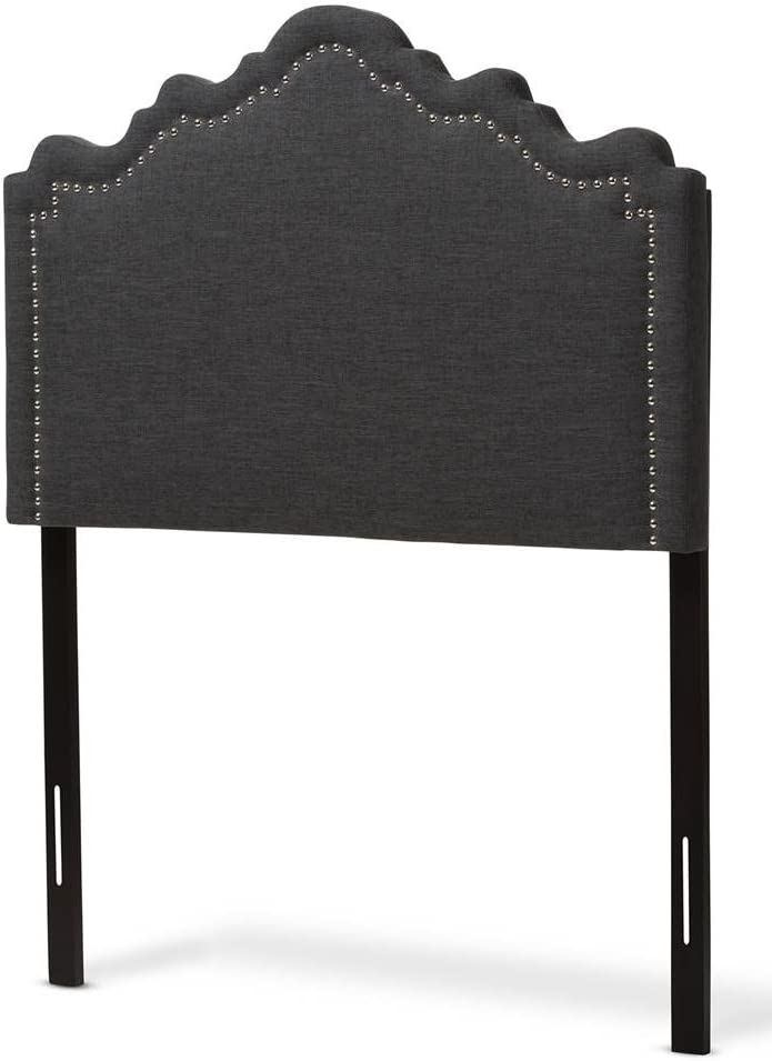 Baxton Studio Nadeen Modern and Contemporary Dark Grey Fabric Queen Size Headboard