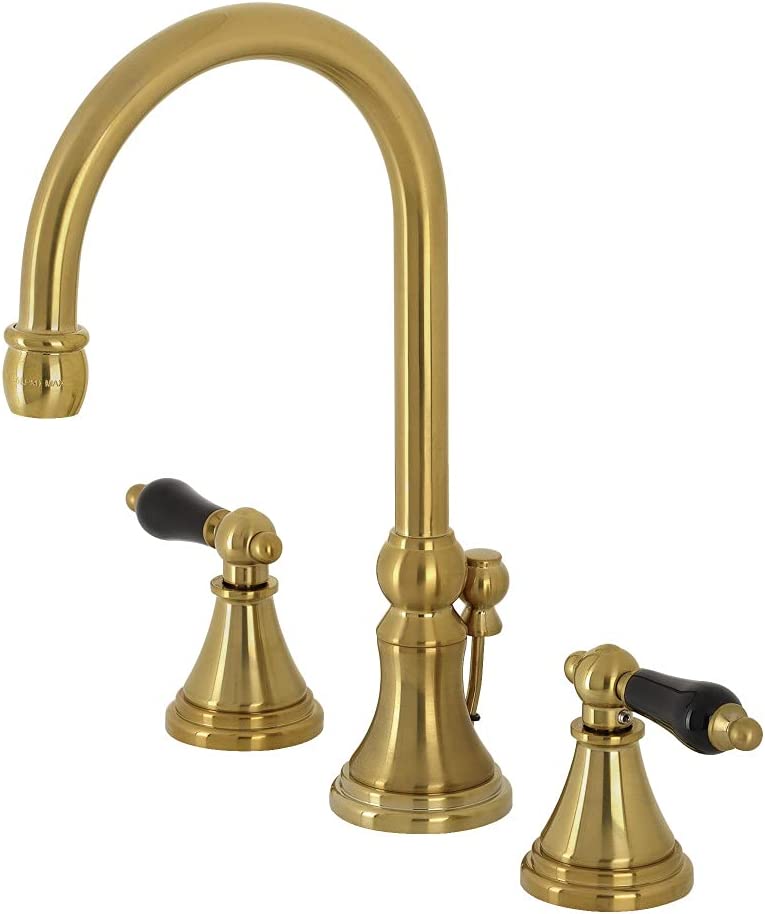 Kingston Brass KS2987PKL Duchess Widespread Bathroom Faucet, Brushed Brass