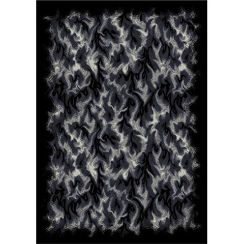 Joy Carpets Kaleidoscope Inferno Whimsical Area Rugs, 92-Inch by 129-Inch by 0.36-Inch, Charcoal