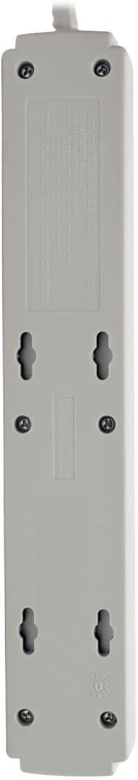 Tripp Lite Surge Protector Power Strip 120V 6 Outlet 8&#39; Cord 990 Joule Flat Plug Gray