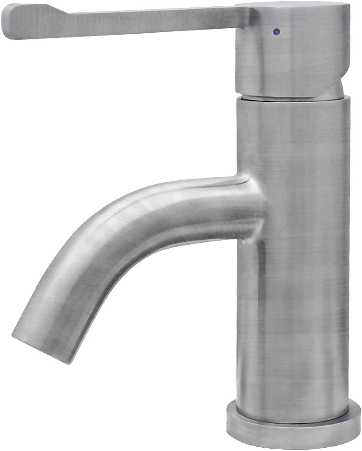 Whitehaus Collection WHS0221-SB-BSS Single Hole Single Lever Bath Faucet, Brushed Stainless Steel