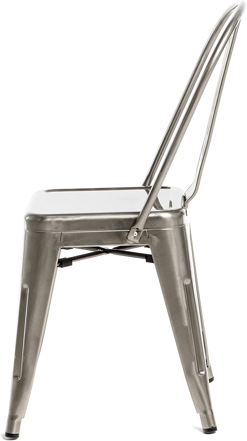 Commercial Seating Products Oscar Dining Chairs, Gun Metal