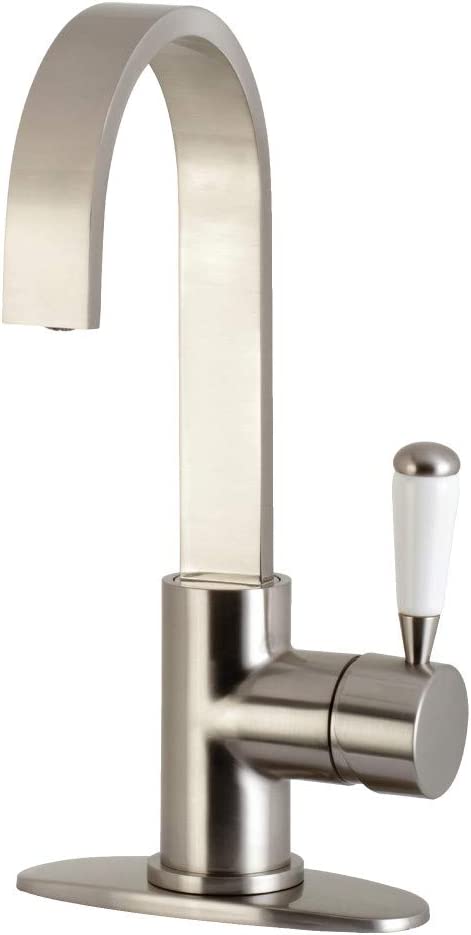 Kingston Brass LS8618DPL Paris Bar Faucet, Brushed Nickel