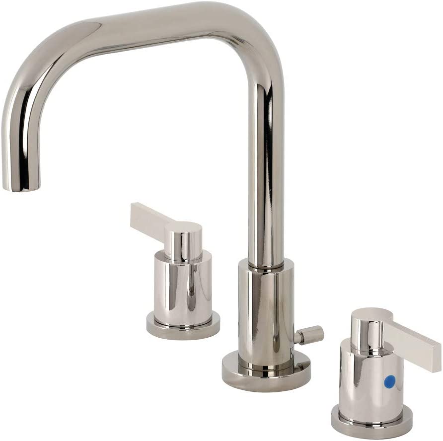 Kingston Brass FSC8939NDL NuvoFusion Widespread Bathroom Faucet, Polished Nickel