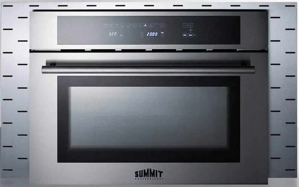 Summit Appliance TRIMKITCMV30 Stainless Steel Trim Kit to Extend Width of CMV24 24&#34; Wide Built-in Speed Oven to 30&#34;, Dimensions 18.88&#34; H x 29.75&#34; W x 1.0&#34; D, Made in The USA