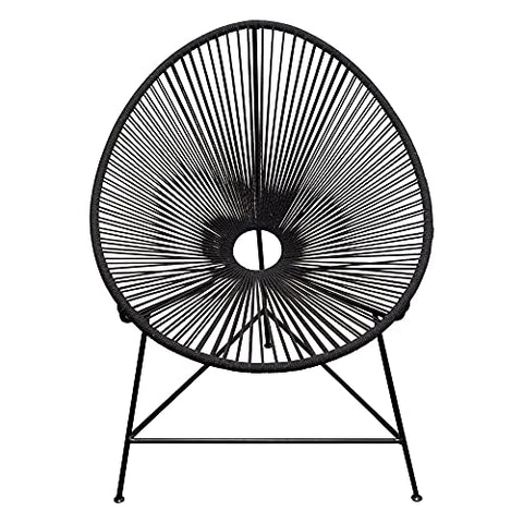 The Sativa Accent Chair by Diamond Sofa is not your Papas Papasan.  Constructed of Natural Black Cotton Rope with Black Powder Coated Iron Frame, The Sativa Accent Chair serves up major style and comfort whether indoors or on the patio.