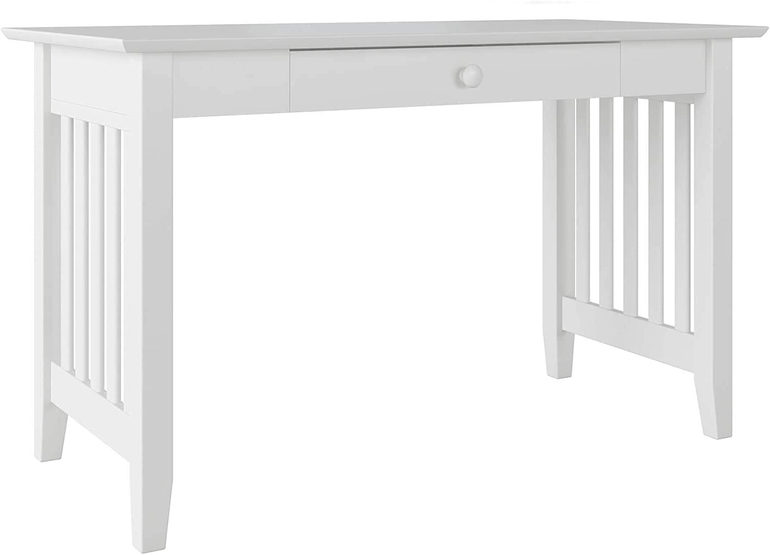 AFI Mission Desk with Drawer, White