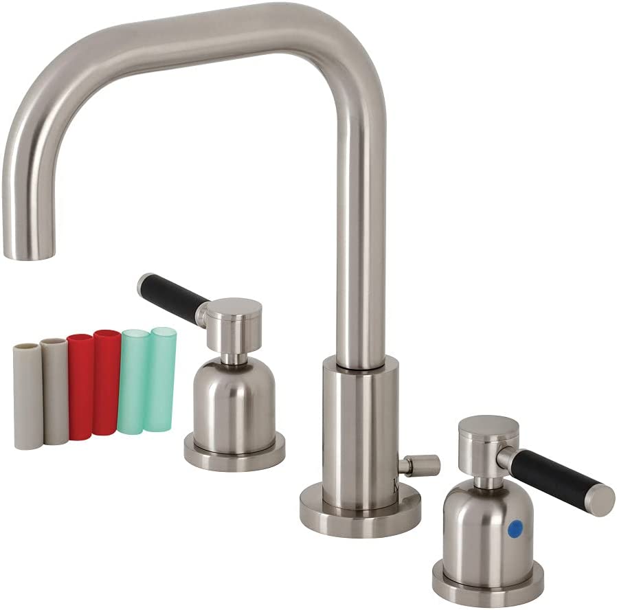 Kingston Brass FSC8938DKL Kaiser Widespread Bathroom Faucet, Brushed Nickel