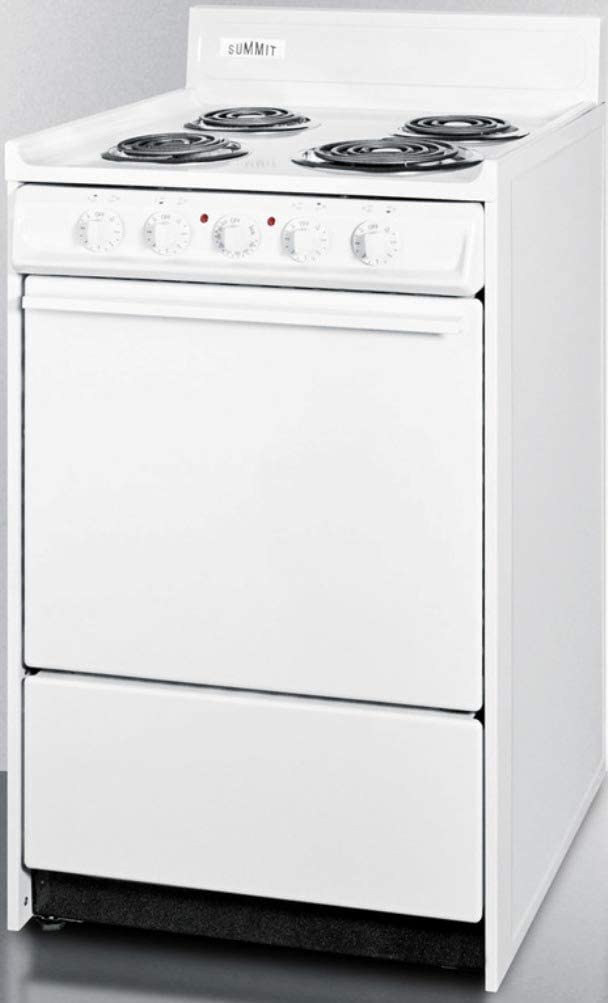 Summit WEM110 Kitchen Electric Cooking Range, White