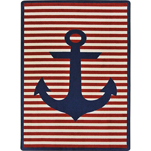 Joy Carpets 1900D-01 Safe Mooring Childrens Rugs, D, Blue