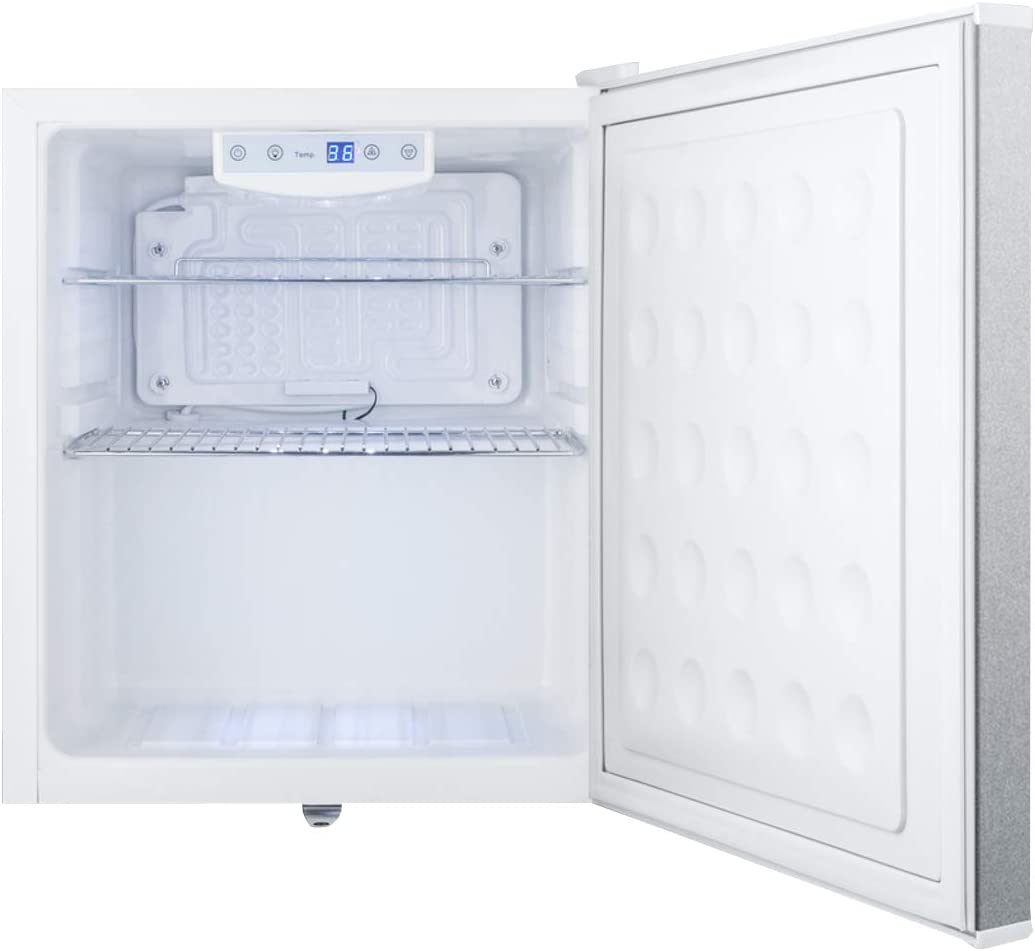 Summit Appliance FFAR25L7BICSS Commercial 17&#34; Wide Compact Built-In All-Refrigerator, Factory-installed Lock, 1.7 cu.ft Capacity, LED Lighting, Digital Thermostat, Sealed Back, Adjustable Shelves