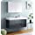 Fresca Valencia 48&#34; Dark Slate Gray Wall Hung Double Sink Modern Bathroom Vanity