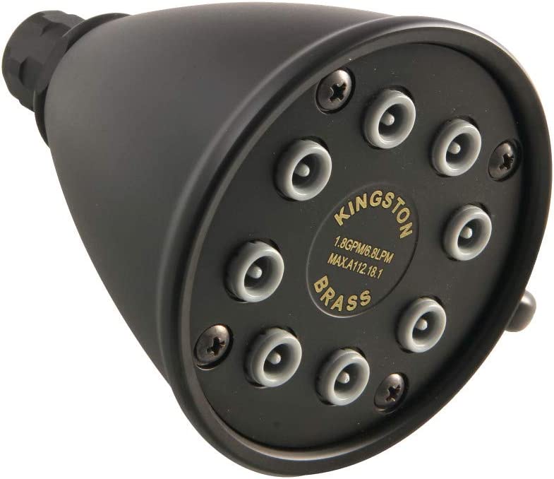 Kingston Brass K139A0MB Victorian Shower Head, Matte Black