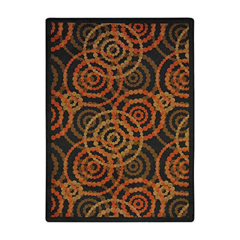 Joy Carpets Kid Essentials Dottie Teen Area Rugs, 46-Inch by 64-Inch by 0.36-Inch, Warm Earth