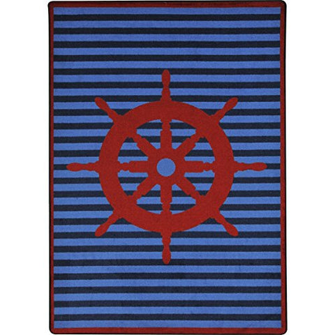 Joy Carpets 1902D-03 Set Your Course Childrens Rugs, D, Red