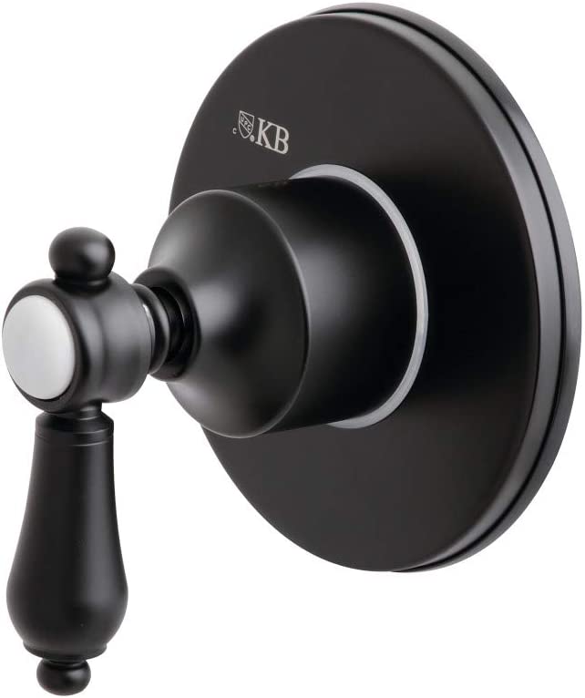 Kingston Brass KS3030BAL Heirloom Three-Way Diverter Valve with Trim Kit, Matte Black