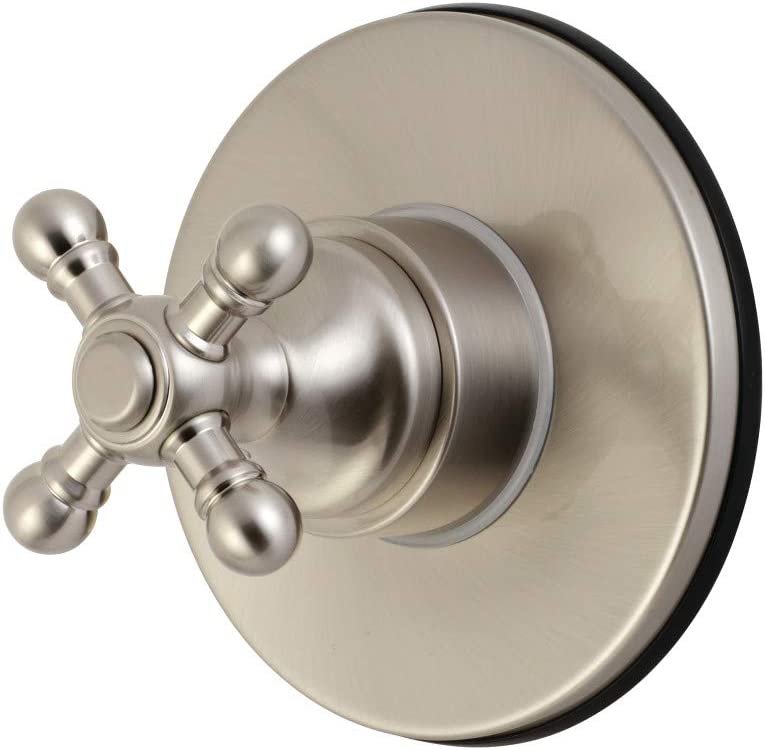 Kingston Brass KS3038BX Three-Way Diverter Valve with Trim Kit, Brushed Nickel