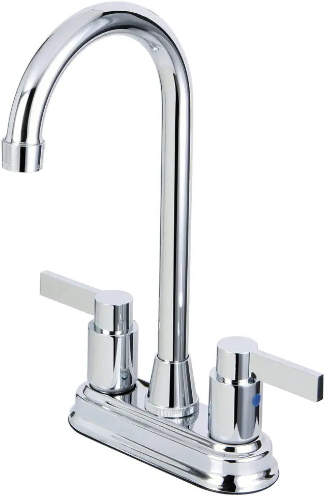 Kingston Brass KB8491NDL NuvoFusion Bar Faucet, 4-3/4-Inch in Spout Reach, Polished Chrome