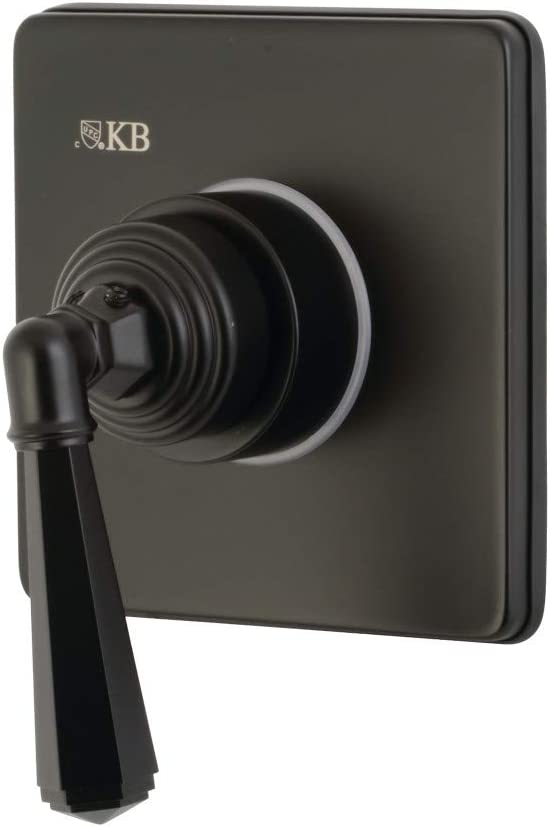 Kingston Brass KS3040HL Metropolitan Three-Way Diverter Valve with Trim Kit, Matte Black