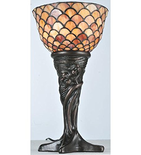 14 inches H Tiffany Fishscale Mini Lamp