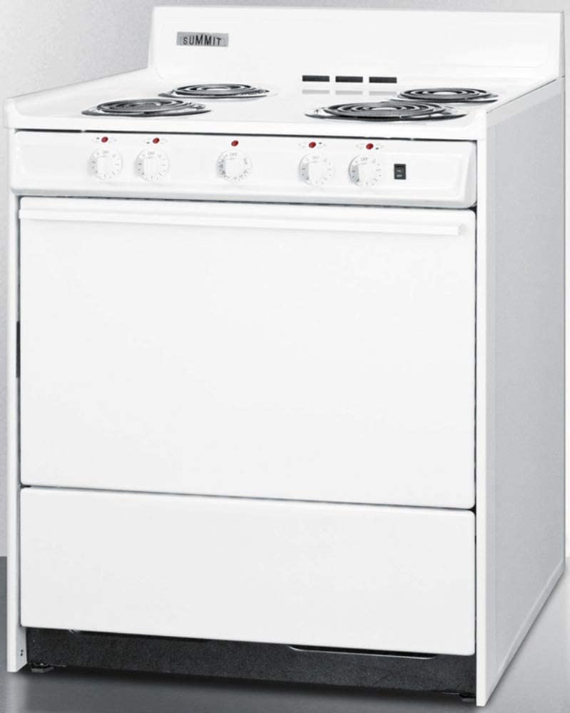 Summit WEM2171Q Kitchen Electric Cooking Range, White