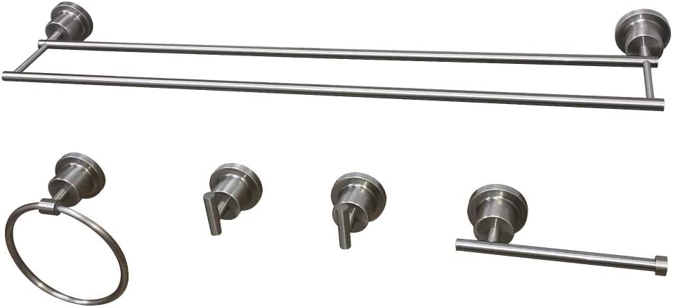 Kingston Brass BAH821330478SN Concord Bathroom Hardware Set, Brushed Nickel